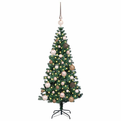 Kunstmatig Voorverlicht Kerstboom Groen 120 cm PVC en Metaal