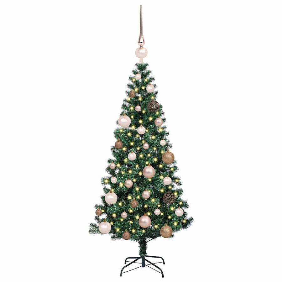 Kunstmatig Voorverlicht Kerstboom Groen 120 cm PVC en Metaal