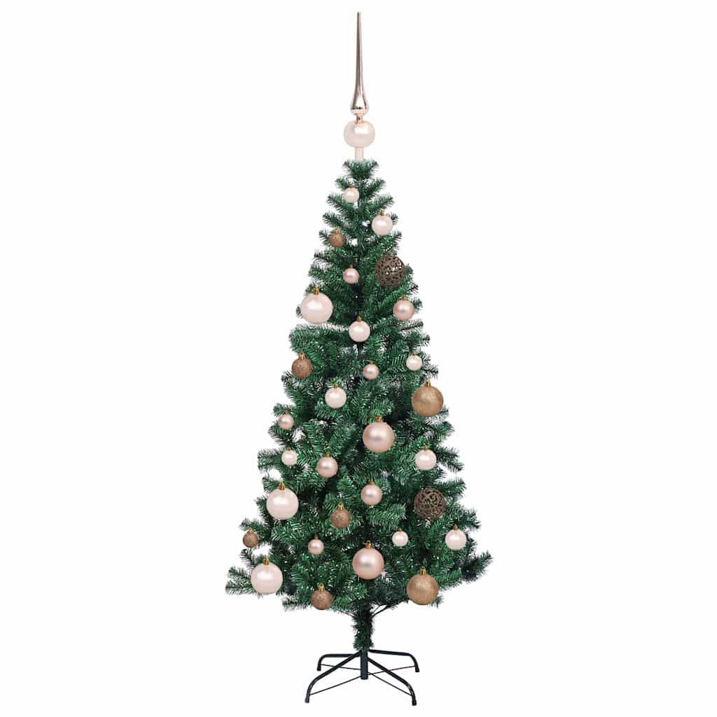 Kunstmatig Voorverlicht Kerstboom Groen 120 cm PVC en Metaal