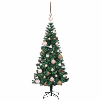 Kunstmatig Voorverlicht Kerstboom Groen 120 cm PVC en Metaal