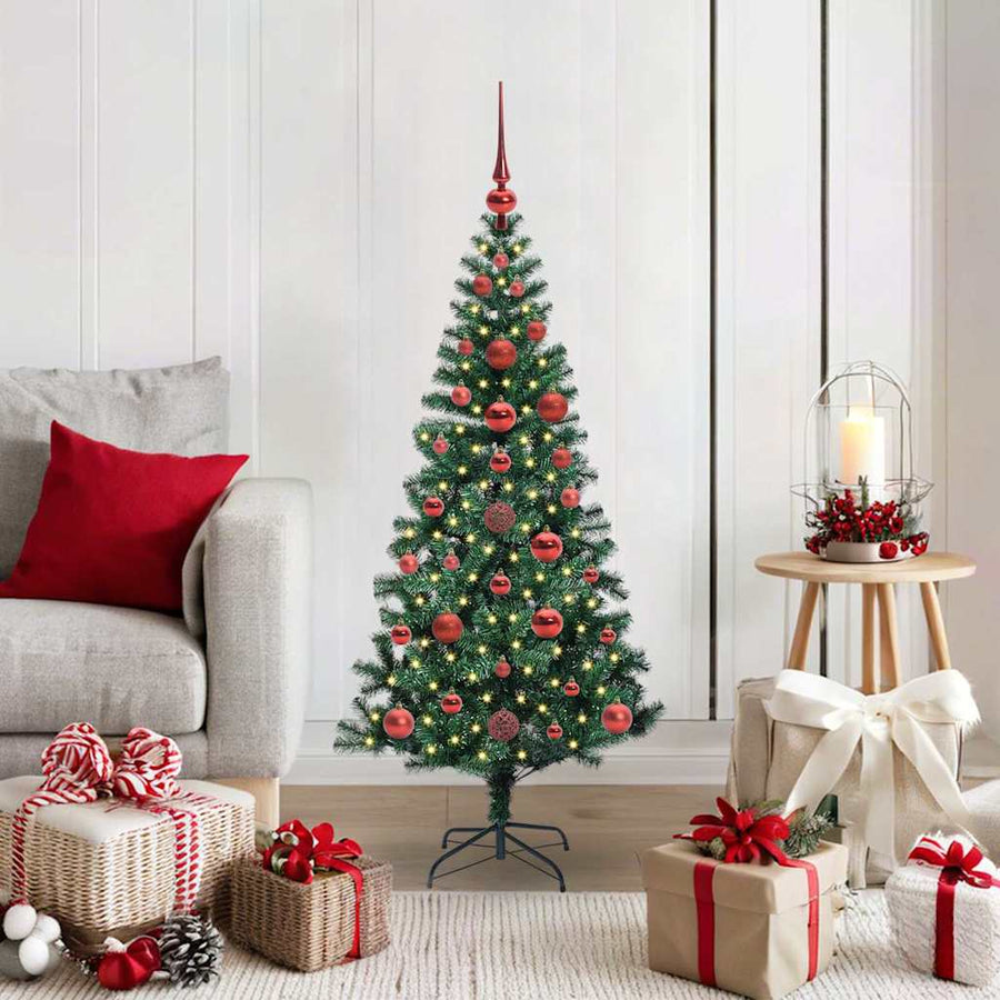 Kunstmatig Voorverlicht Kerstboom Groen Pvc En Metaal 120 cm