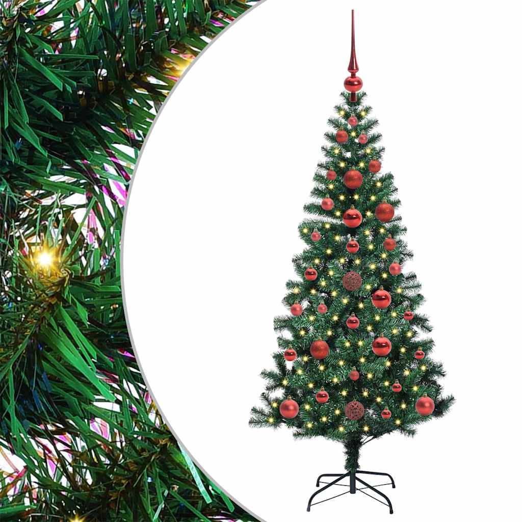 Kunstmatig Voorverlicht Kerstboom Groen Pvc En Metaal 120 cm