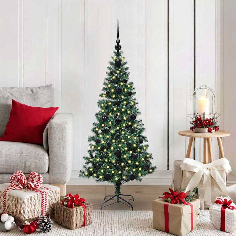 Kunstmatig Voorverlicht Kerstboom Groen Pvc En Metaal 120 cm