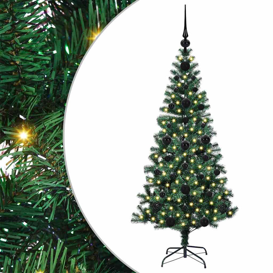 Kunstmatig Voorverlicht Kerstboom Groen Pvc En Metaal 120 cm