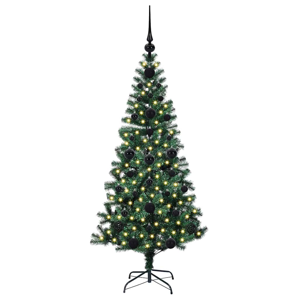 Kunstmatig Voorverlicht Kerstboom Groen Pvc En Metaal 120 cm