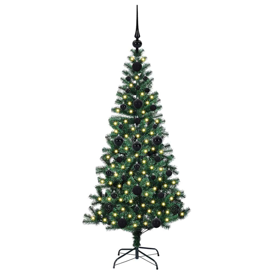 Kunstmatig Voorverlicht Kerstboom Groen Pvc En Metaal 120 cm