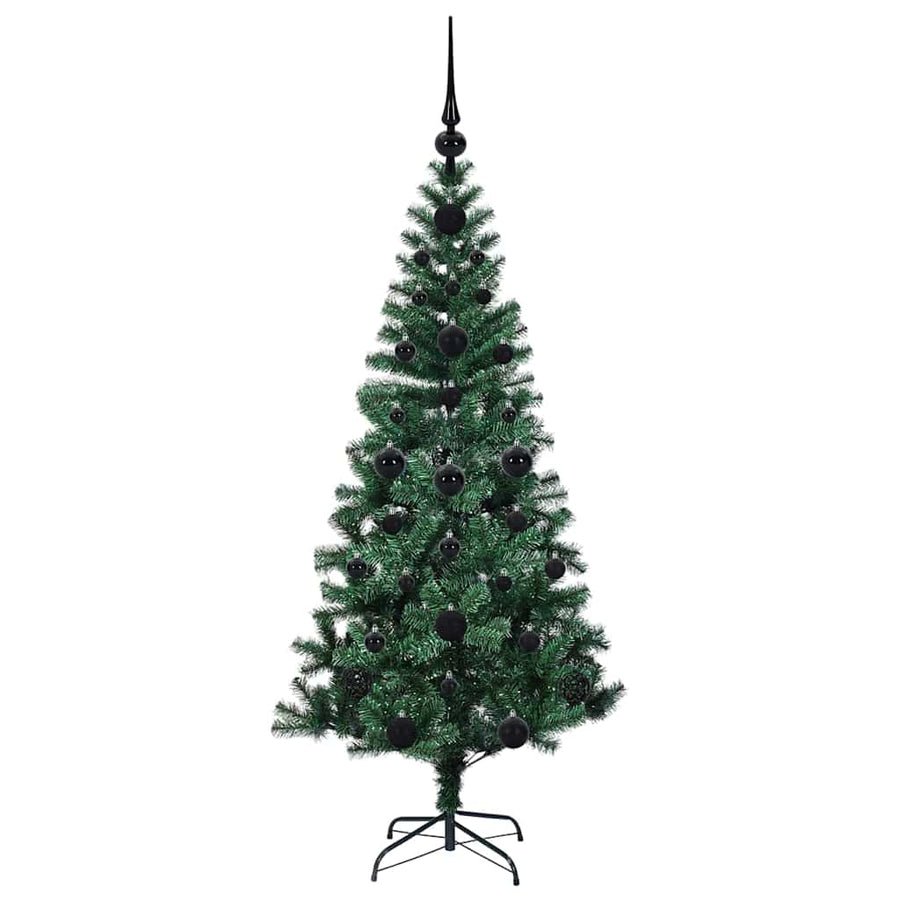 Kunstmatig Voorverlicht Kerstboom Groen Pvc En Metaal 120 cm