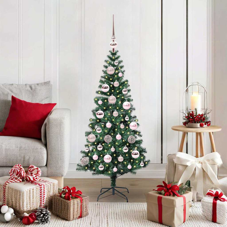 Kunstmatig Voorverlicht Kerstboom Groen Pvc En Metaal 120 cm