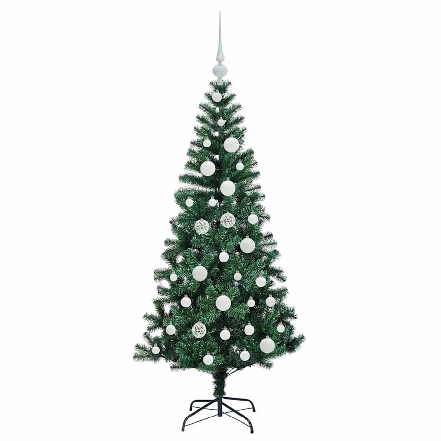 Kunstmatig Voorverlicht Kerstboom Groen Pvc En Metaal 120 cm