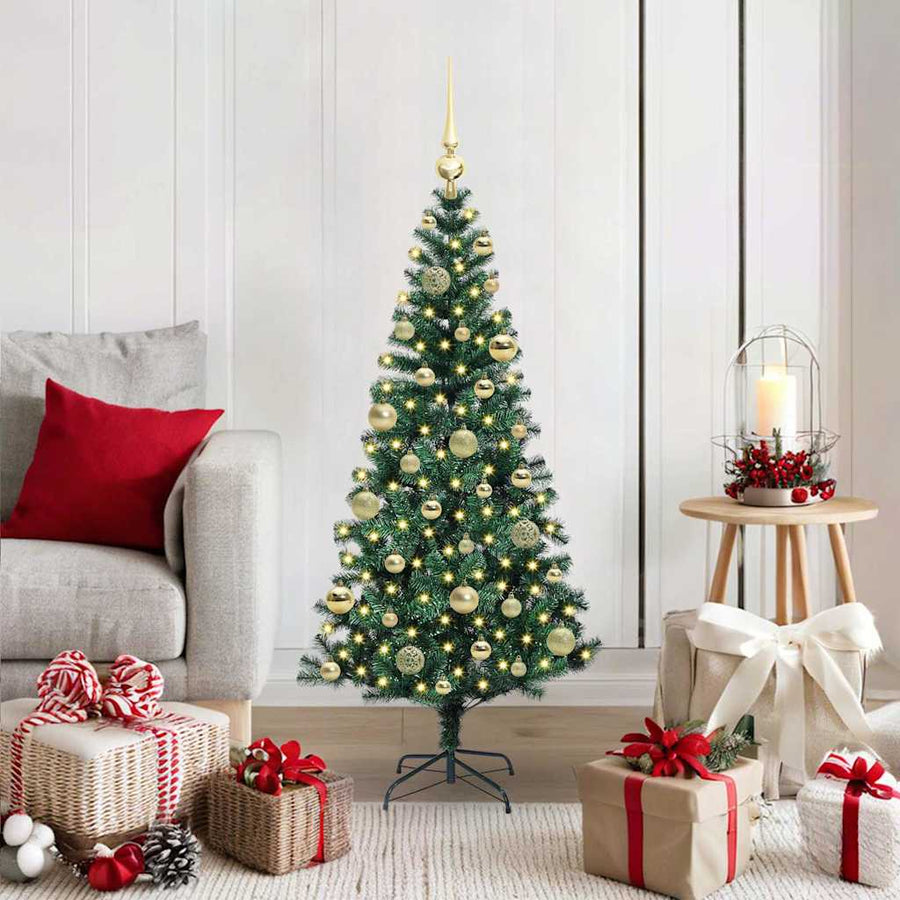 Kunstmatig Voorverlicht Kerstboom Groen Pvc En Metaal 120 cm