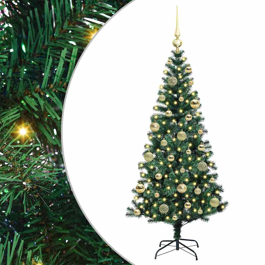 Kunstmatig Voorverlicht Kerstboom Groen Pvc En Metaal 120 cm