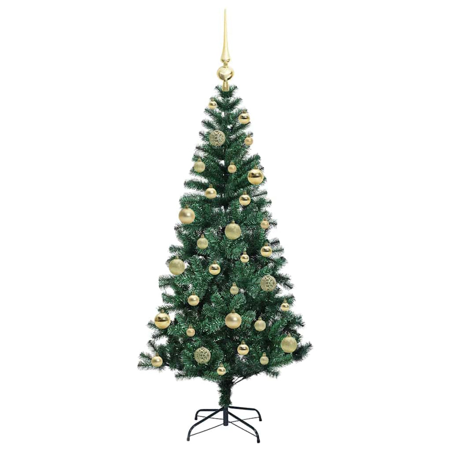 Kunstmatig Voorverlicht Kerstboom Groen Pvc En Metaal 120 cm