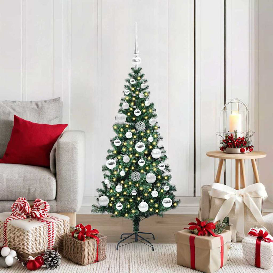 Kunstmatig Voorverlicht Kerstboom Groen Pvc En Metaal 120 cm