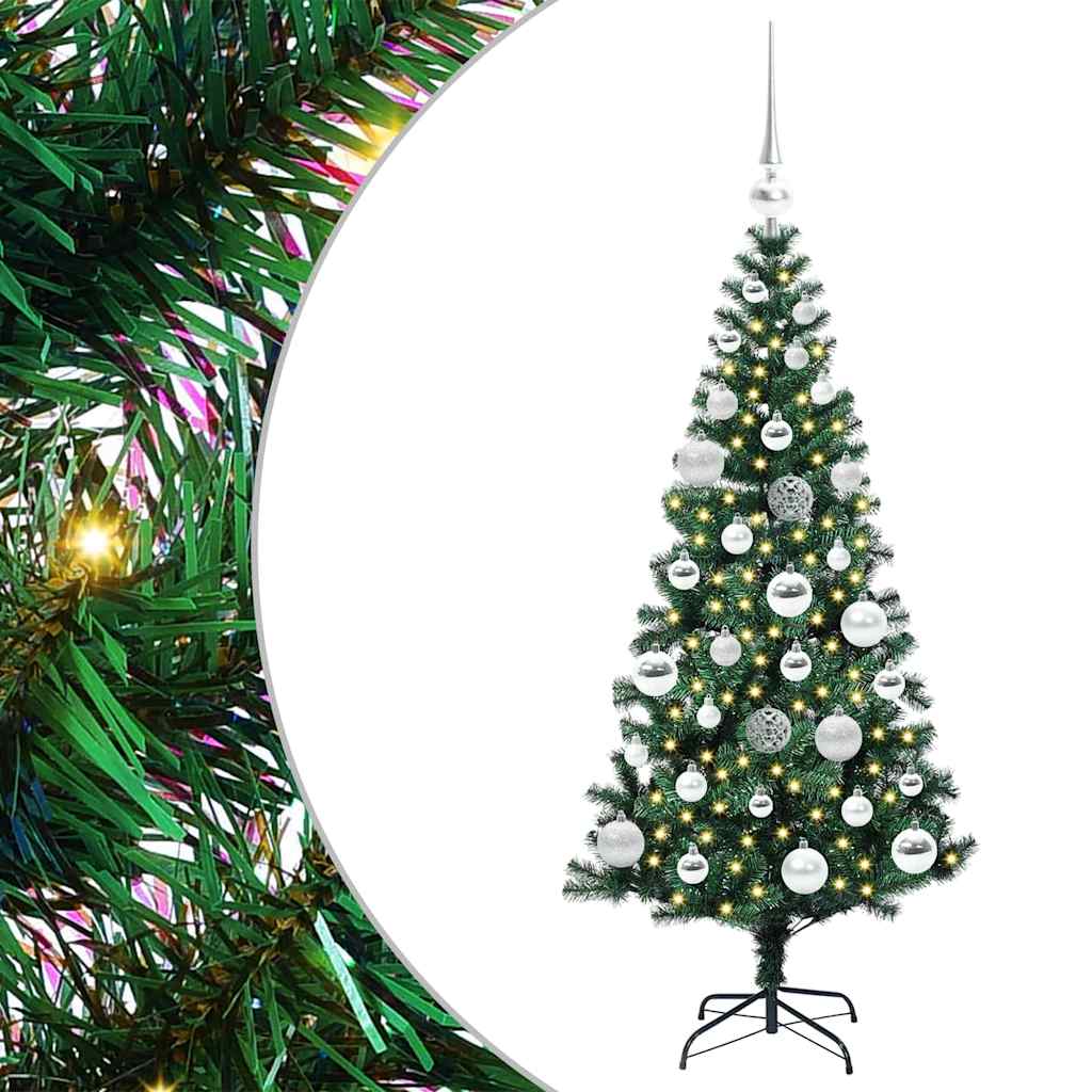 Kunstmatig Voorverlicht Kerstboom Groen Pvc En Metaal 120 cm