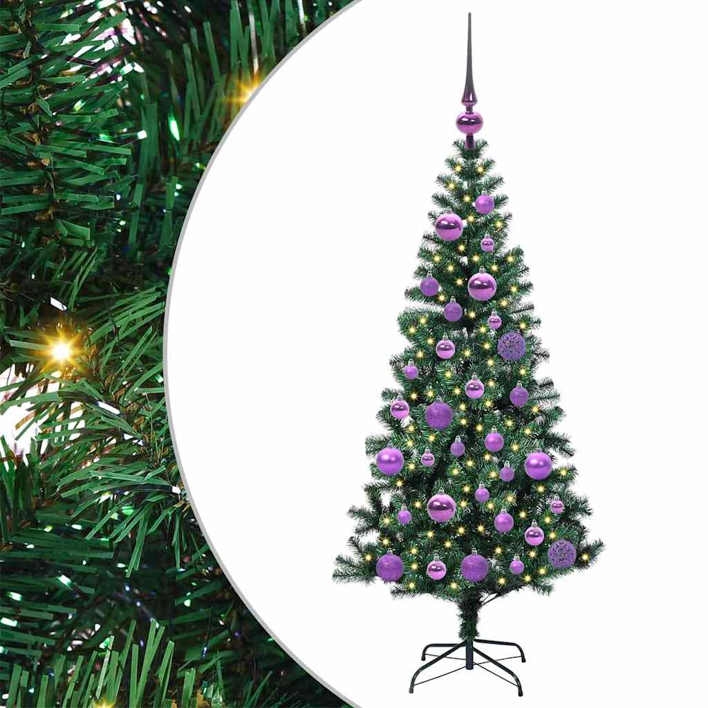 Kunstmatig Voorverlicht Kerstboom Groen Pvc En Metaal 120 cm