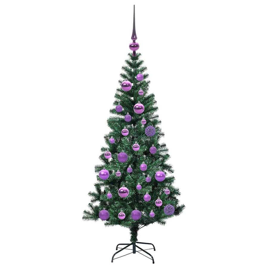 Kunstmatig Voorverlicht Kerstboom Groen Pvc En Metaal 120 cm