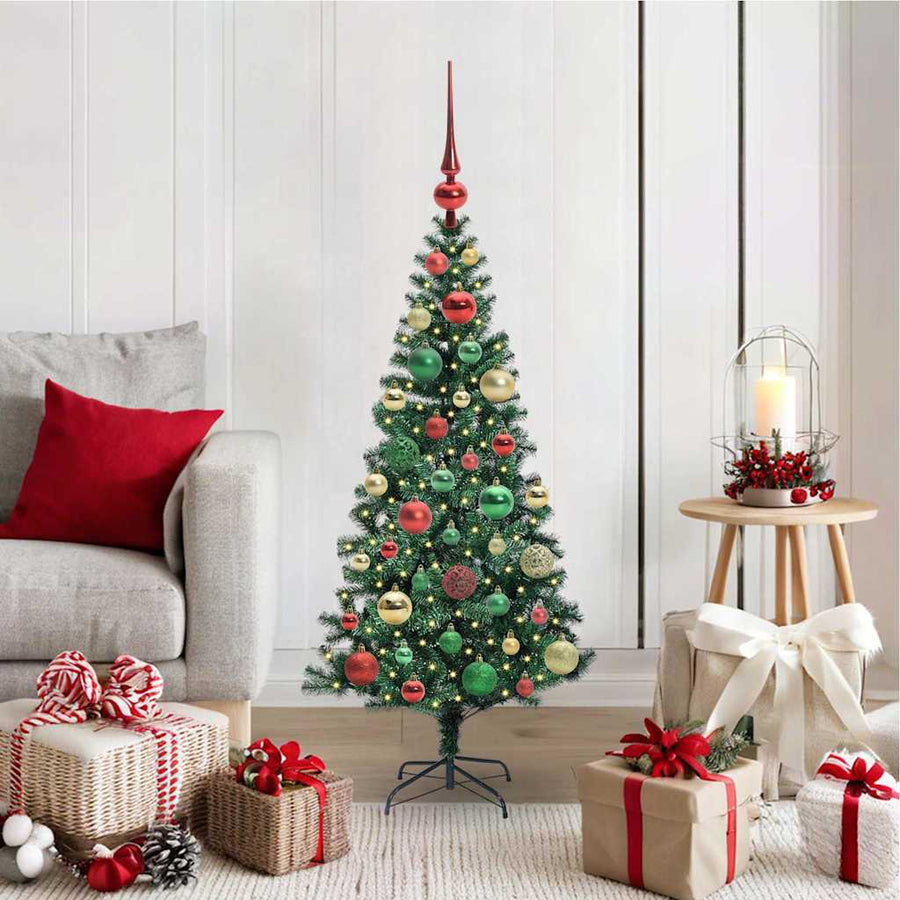 Kunstmatig Voorverlicht Kerstboom Groen Pvc En Metaal 120 cm