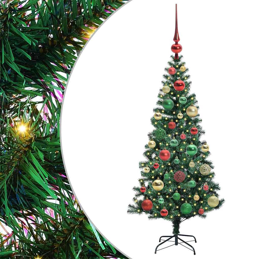 Kunstmatig Voorverlicht Kerstboom Groen Pvc En Metaal 120 cm