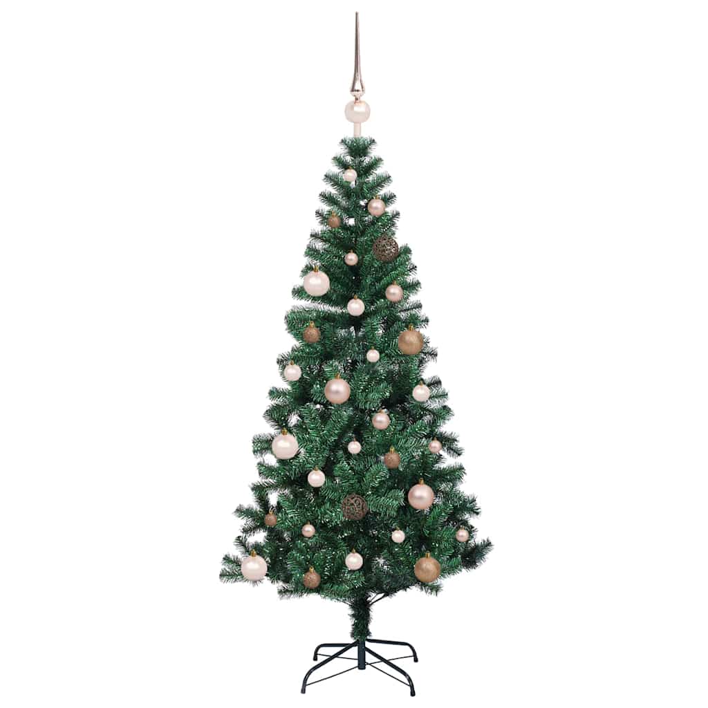 Kunstmatig Voorverlicht Kerstboom Groen 150 cm PVC en Metaal