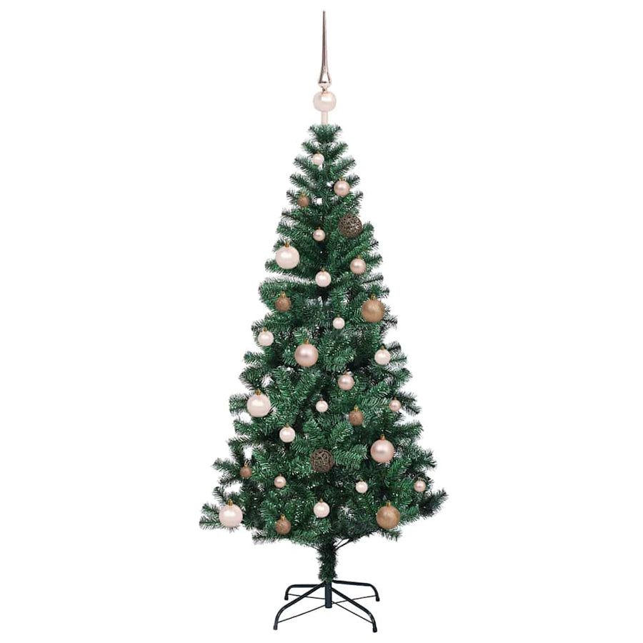 Kunstmatig Voorverlicht Kerstboom Groen 150 cm PVC en Metaal