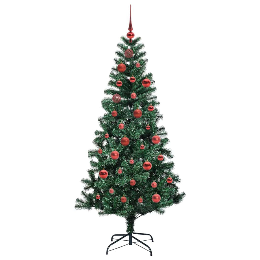 Kunstmatig Voorverlicht Kerstboom Groen 150 cm PVC en Metaal