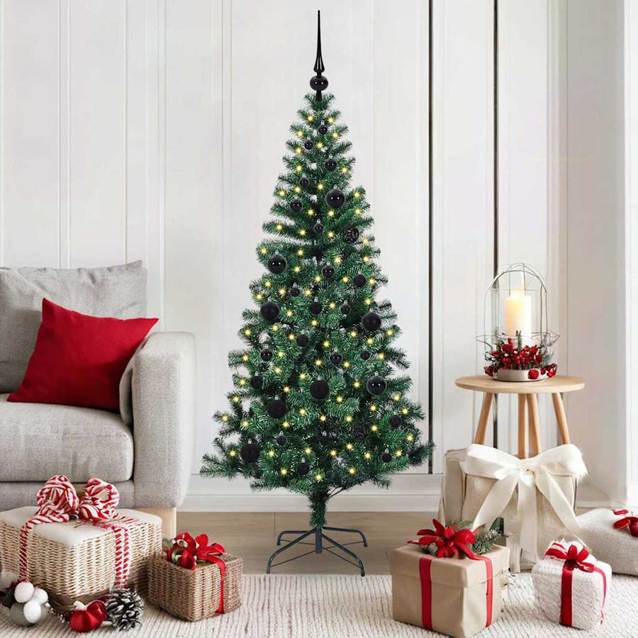 Kunstmatig Voorverlicht Kerstboom Groen 150cm PVC en Metaal
