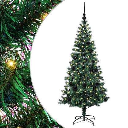Kunstmatig Voorverlicht Kerstboom Groen 150cm PVC en Metaal