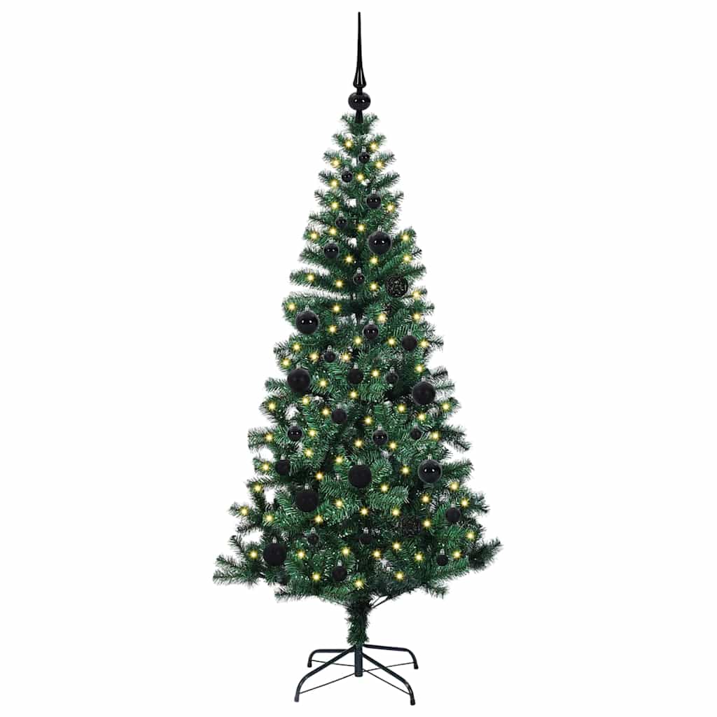 Kunstmatig Voorverlicht Kerstboom Groen 150cm PVC en Metaal