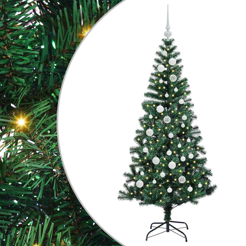 Kunstmatig Voorverlicht Kerstboom Groen 150cm PVC en Metaal