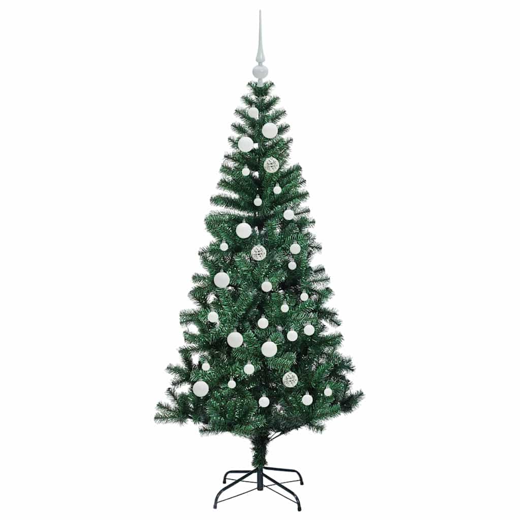 Kunstmatig Voorverlicht Kerstboom Groen 150cm PVC en Metaal