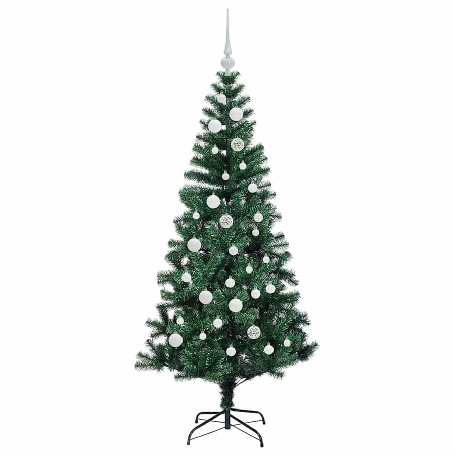 Kunstmatig Voorverlicht Kerstboom Groen 150cm PVC en Metaal