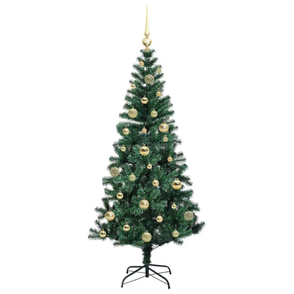 Kunstmatig Voorverlicht Kerstboom Groen 150cm PVC en Metaal