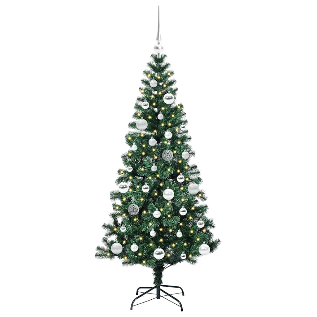 Kunstmatig Voorverlicht Kerstboom Groen 150cm PVC en Metaal