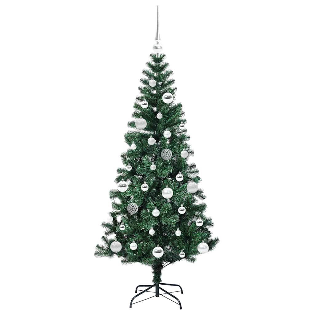 Kunstmatig Voorverlicht Kerstboom Groen 150cm PVC en Metaal