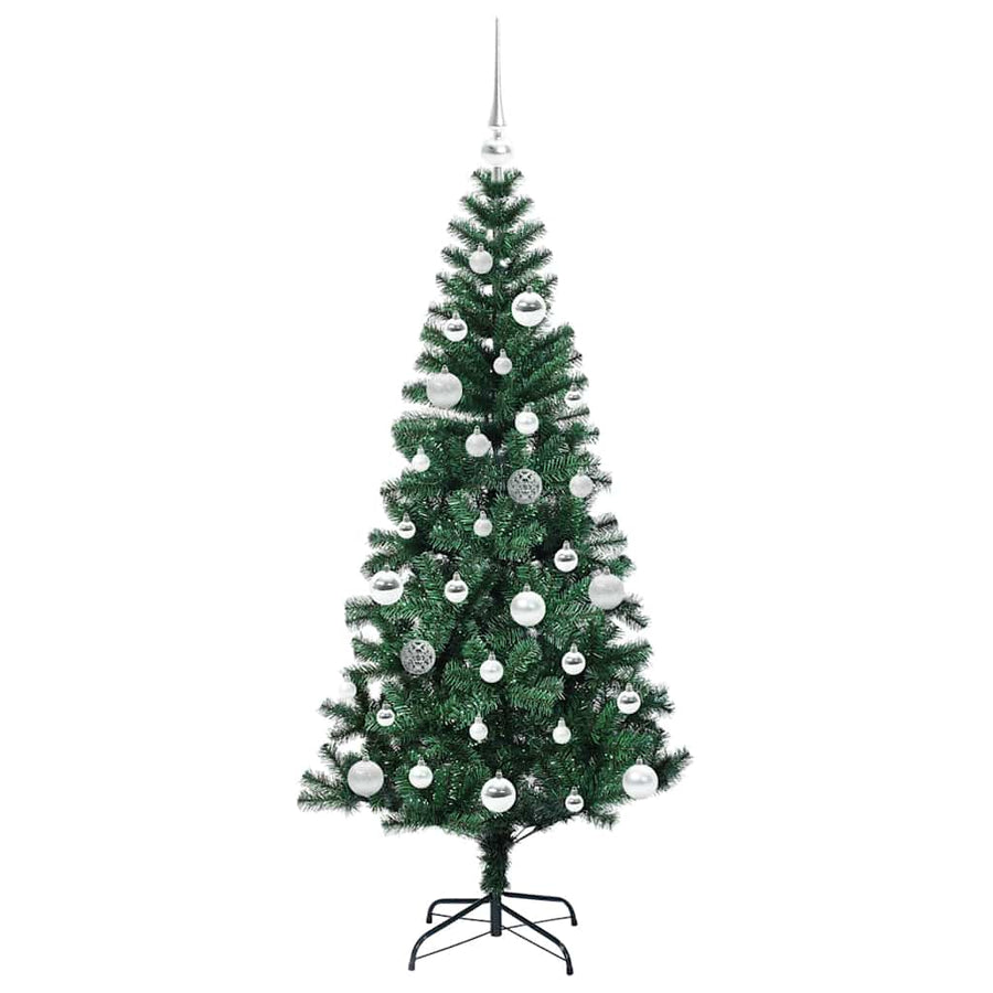 Kunstmatig Voorverlicht Kerstboom Groen 150cm PVC en Metaal