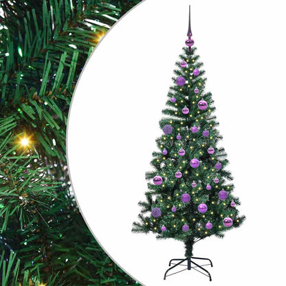 Kunstmatig Voorverlicht Kerstboom Groen 150cm PVC en Metaal