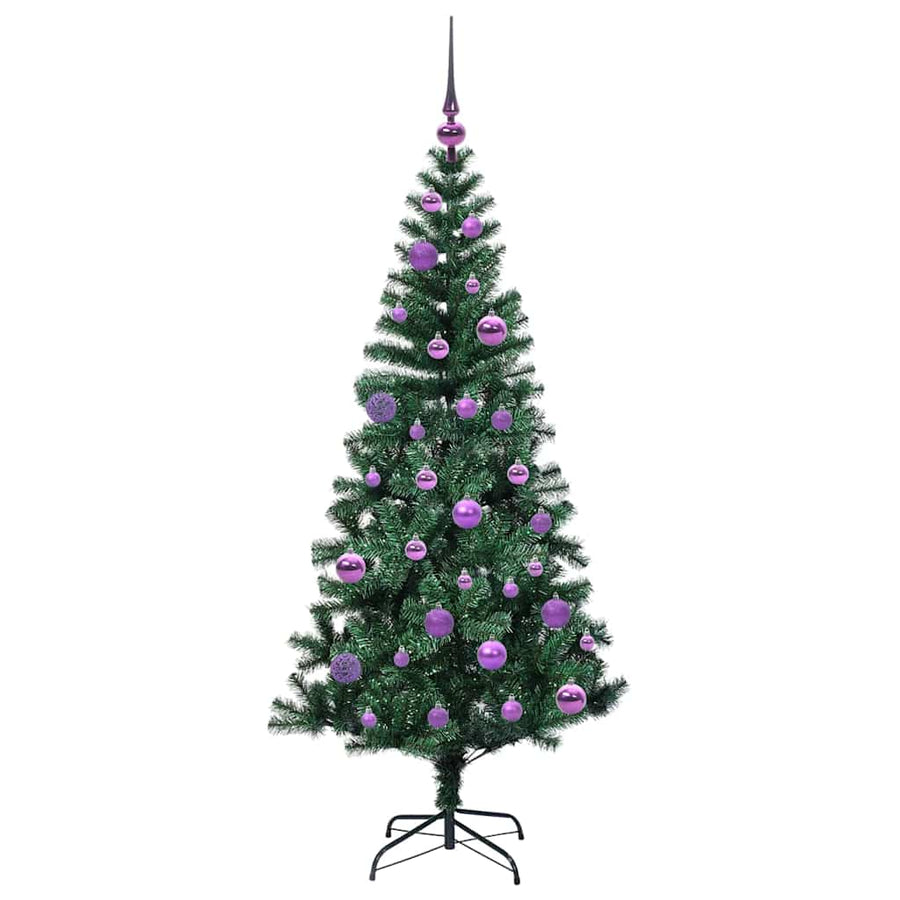Kunstmatig Voorverlicht Kerstboom Groen 150cm PVC en Metaal