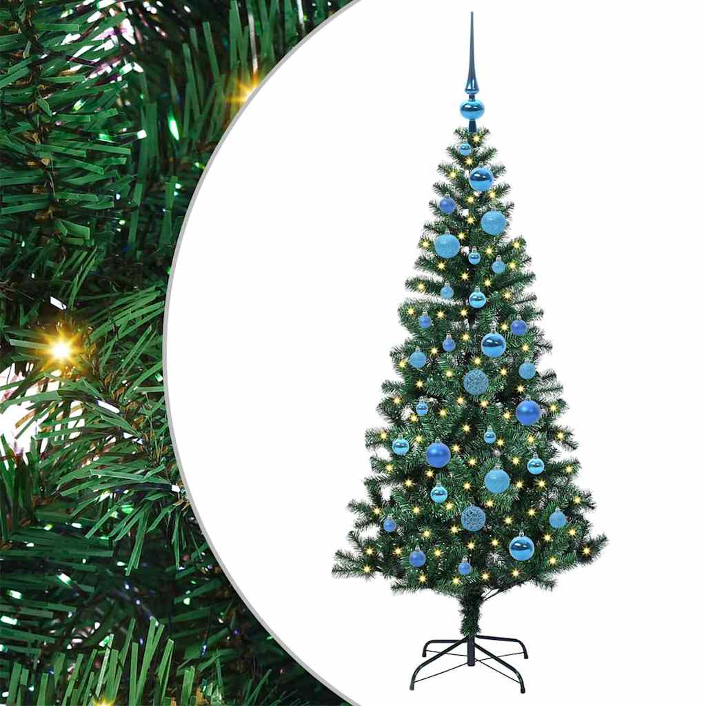 Kunstmatig Voorverlicht Kerstboom Groen 150cm PVC en Metaal