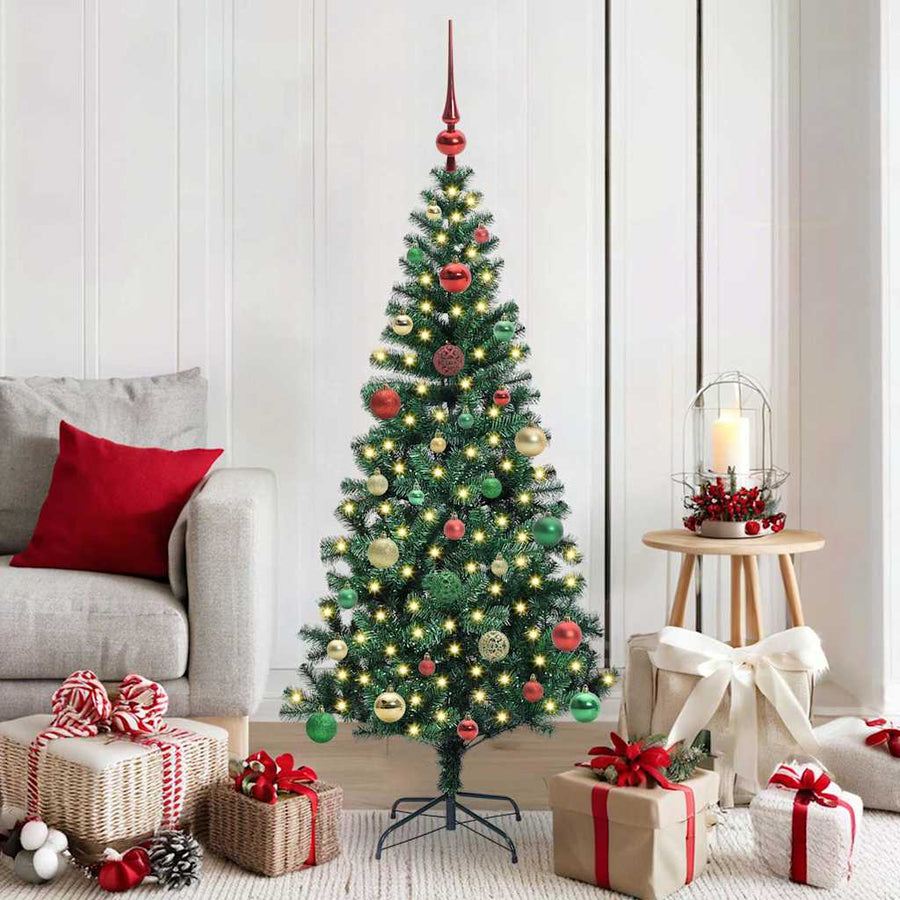 Kunstmatig Voorverlicht Kerstboom Groen 150cm PVC en Metaal