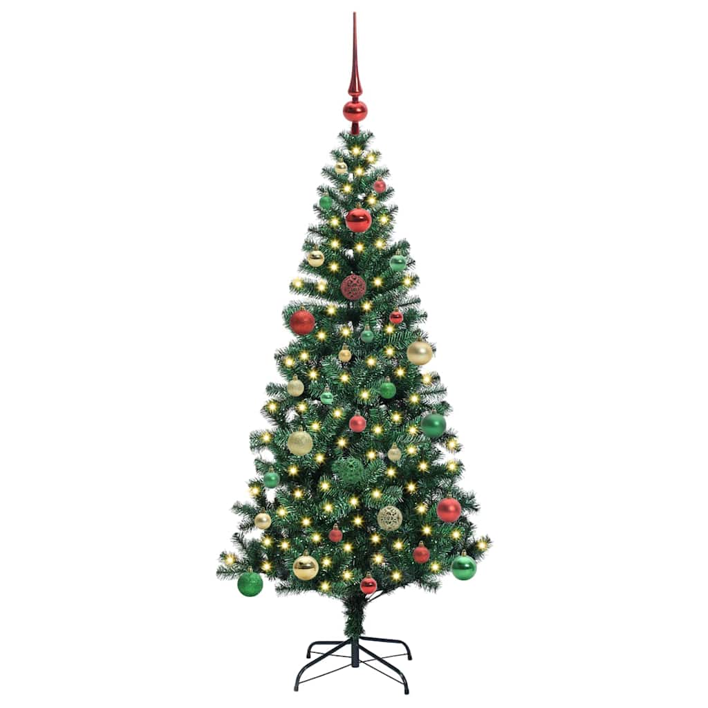 Kunstmatig Voorverlicht Kerstboom Groen 150cm PVC en Metaal