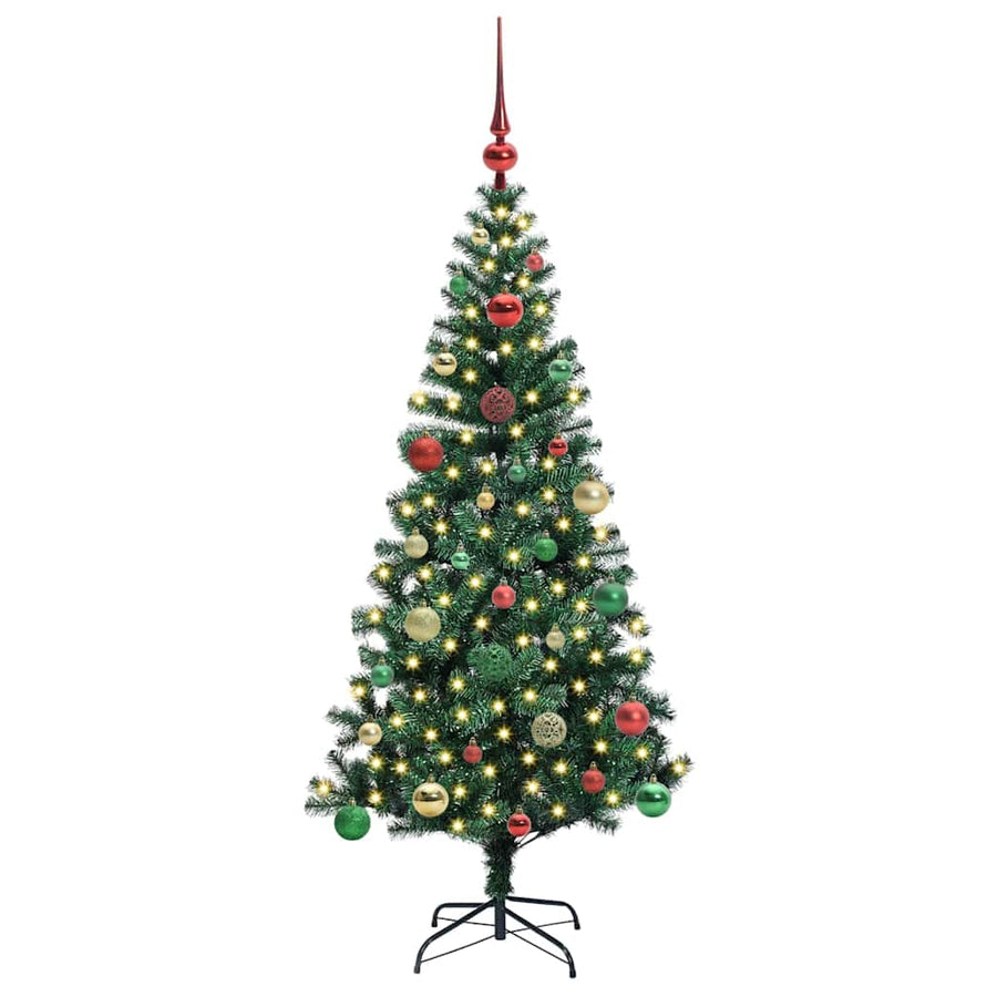 Kunstmatig Voorverlicht Kerstboom Groen 150cm PVC en Metaal