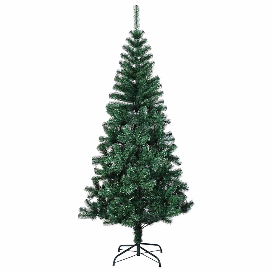 Kunstmatig Voorverlicht Kerstboom Groen 180 cm PVC en Metaal