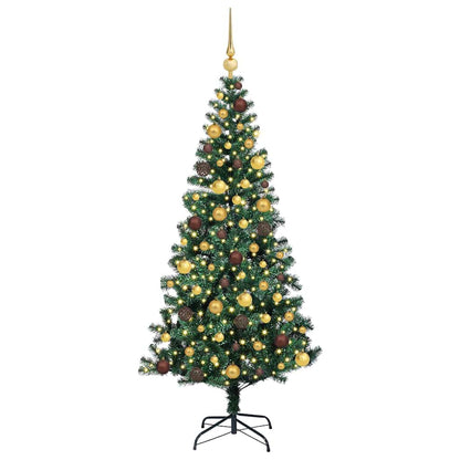 Kunstmatig Voorverlicht Kerstboom Groen 180 cm PVC en Metaal