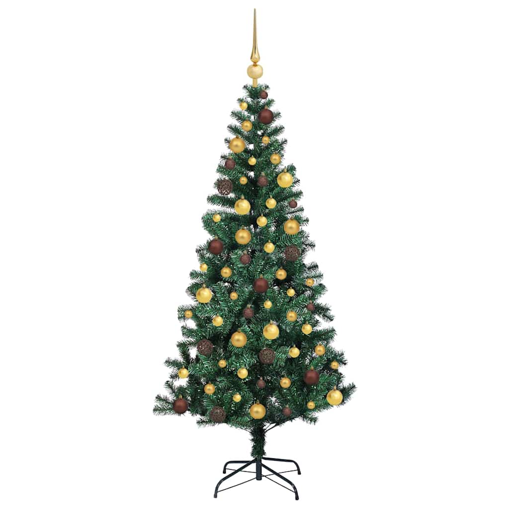 Kunstmatig Voorverlicht Kerstboom Groen 180 cm PVC en Metaal