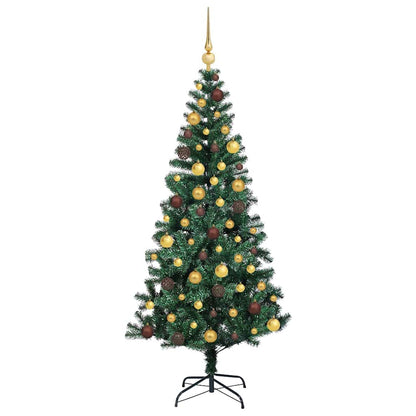Kunstmatig Voorverlicht Kerstboom Groen 180 cm PVC en Metaal