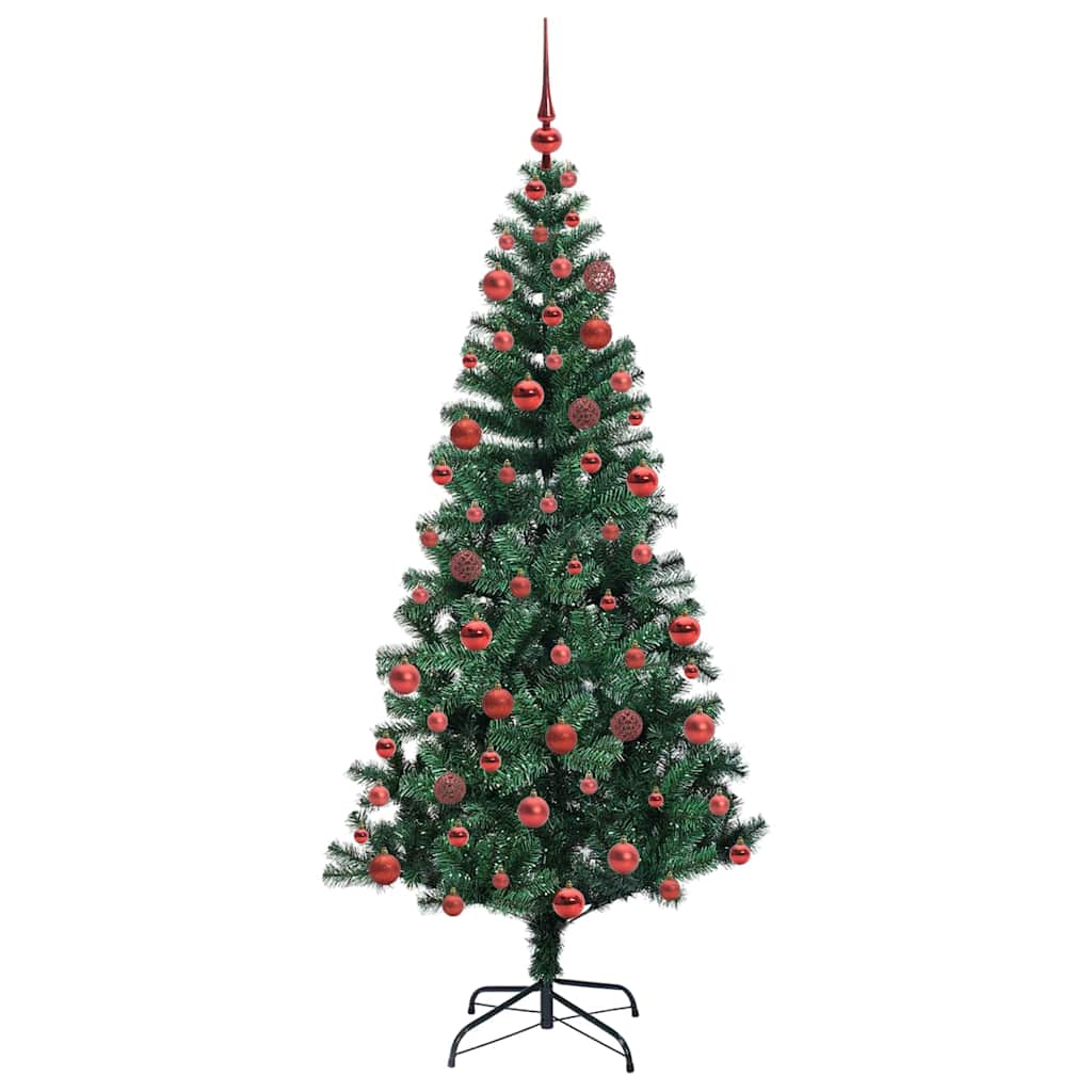 Kunstmatig Voorverlicht Kerstboom Groen 180 cm PVC en Metaal