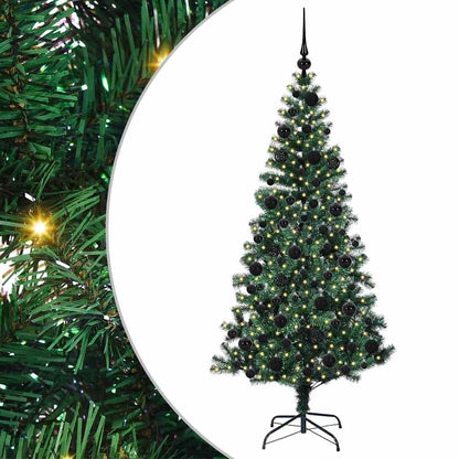 Kunstmatig Voorverlicht Kerstboom Groen 180 cm PVC en Metaal