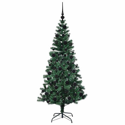 Kunstmatig Voorverlicht Kerstboom Groen 180 cm PVC en Metaal