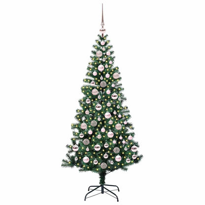 Kunstmatig Voorverlicht Kerstboom Groen 180 cm PVC en Metaal