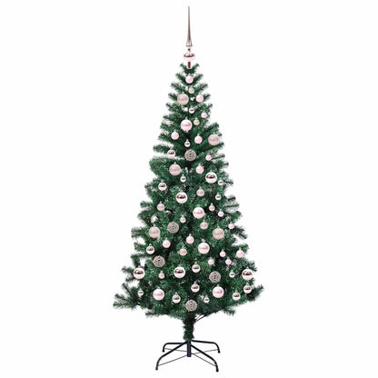 Kunstmatig Voorverlicht Kerstboom Groen 180 cm PVC en Metaal